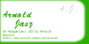 arnold jasz business card